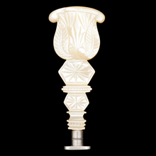 Load image into Gallery viewer, Antique French Palais Royal Mother of Pearl Silver Wax Seal, Cross Matrix