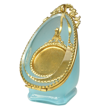 Load image into Gallery viewer, Antique Victorian Opalescent Beveled Glass Box Pocket Watch Display Vitrine Stand