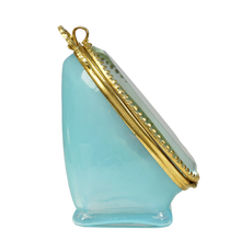 Load image into Gallery viewer, Antique Victorian Opalescent Beveled Glass Box Pocket Watch Display Vitrine Stand