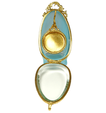 Load image into Gallery viewer, Antique Victorian Opalescent Beveled Glass Box Pocket Watch Display Vitrine Stand