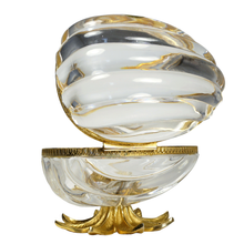 Load image into Gallery viewer, Vintage French Cut Crystal Egg Shaped Box L. Seiler Cristal de Sèvres