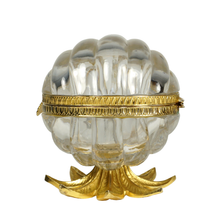 Load image into Gallery viewer, Vintage French Cut Crystal Egg Shaped Box L. Seiler Cristal de Sèvres