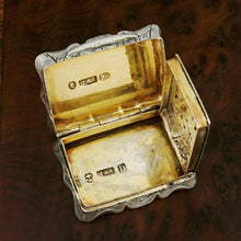 Load image into Gallery viewer, Antique Victorian Sterling Silver Vinaigrette Pendant Hilliard & Thomason, Birmingham 1852