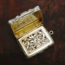 Load image into Gallery viewer, Antique Victorian Sterling Silver Vinaigrette Pendant Hilliard & Thomason, Birmingham 1852