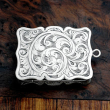 Load image into Gallery viewer, Antique Victorian Sterling Silver Vinaigrette Pendant Hilliard & Thomason, Birmingham 1852