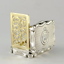 Load image into Gallery viewer, Antique Victorian Sterling Silver Vinaigrette Frederick Marson, Belt & Crown Monogram