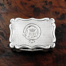 Load image into Gallery viewer, Antique Victorian Sterling Silver Vinaigrette Frederick Marson, Belt & Crown Monogram