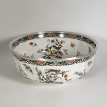 Load image into Gallery viewer, French Raynaud Limoges Porcelain Tetard Freres Silver Mounted Bowl