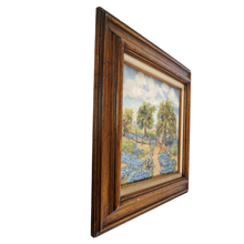 Load image into Gallery viewer, Vintage Texas Hill County Blue Bonnet Landscape Impressionist Painting