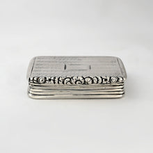 Load image into Gallery viewer, Antique Georgian Sterling Silver and Gilt Vinaigrette, Joseph Willmore, Birmingham, 1830