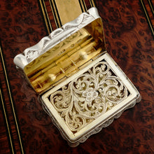 Load image into Gallery viewer, Antique Victorian Sterling Silver Vinaigrette George Unite Birmingham 1863