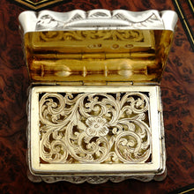 Load image into Gallery viewer, Antique Victorian Sterling Silver Vinaigrette George Unite Birmingham 1863