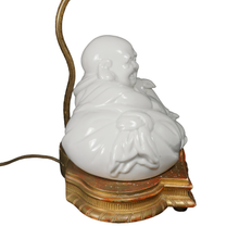 Load image into Gallery viewer, Vintage Chinoiserie Blanc de Chine Porcelain Buddha Table Lamp