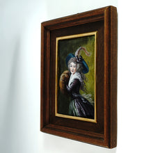Load image into Gallery viewer, French Enamel on Copper Miniature Portrait of a Lady