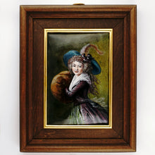 Load image into Gallery viewer, French Enamel on Copper Miniature Portrait of a Lady