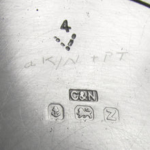 Load image into Gallery viewer, Sterling Silver Guilloche Enamel Compact Crisford & Norris Chrysanthemum Flowers