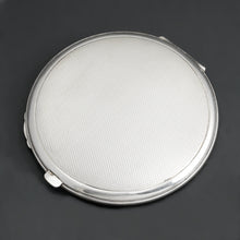 Load image into Gallery viewer, Sterling Silver Guilloche Enamel Compact Crisford & Norris Chrysanthemum Flowers