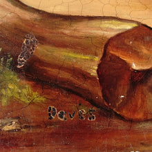 Load image into Gallery viewer, Vintage Oil Painting Portrait of a Hunting Scene With Horses & Hounds