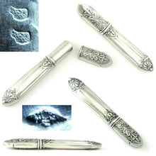 Load image into Gallery viewer, Antique French Silver Embroidery Sewing Tools, Kit, Set