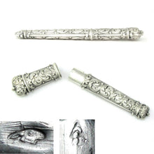 Load image into Gallery viewer, Antique French .800 Silver Sewing Repousse Needle Case Etui