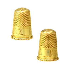 Antique French 18K Yellow Gold Sewing Thimble