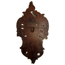 Load image into Gallery viewer, Antique Black Forest Hand Carved Wood Holy Water Font, Stoup