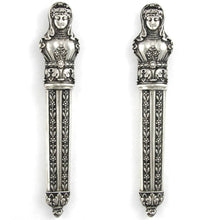 Load image into Gallery viewer, Antique French .800 Silver Figural Roman Lady Sewing Needle Case Etui