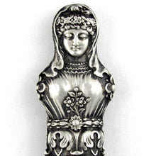 Load image into Gallery viewer, Antique French .800 Silver Figural Roman Lady Sewing Needle Case Etui