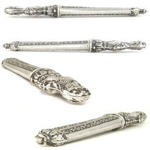 Load image into Gallery viewer, Antique French .800 Silver Figural Roman Lady Sewing Needle Case Etui
