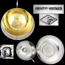 Load image into Gallery viewer, Large Heavy Antique French Sterling Silver & Gilt Vermeil Chocolate Tea / Coffee Cup & Saucer by Francois-Desire Froment-Meurice, 408.3g