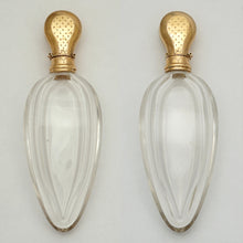 Load image into Gallery viewer, Antique gold &amp; cut glass perfume bottle
