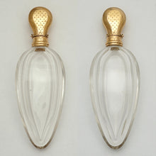 Load image into Gallery viewer, Antique gold & cut glass perfume bottle