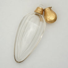 Load image into Gallery viewer, Antique Victorian Gold Topped Hinged Perfume Bottle