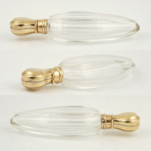 Load image into Gallery viewer, Antique Dutch 14k Gold Cut Crystal Perfume Bottle, Lay Down Scent Bottle