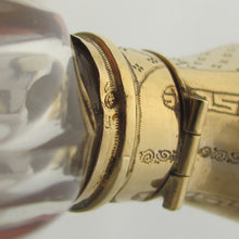 Load image into Gallery viewer, Dutch gold hallmarks on an antique perfume bottle