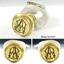 Load image into Gallery viewer, Antique French Silvered Bronze Figural Bust Wax Seal Desk Stamp, Greek Mythological, King of Sparta