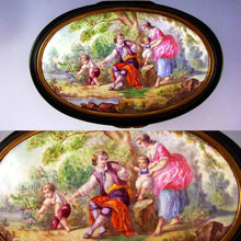 Load image into Gallery viewer, Antique French SIGNED Oliviere Paris Enamel & Bronze Jewelry Casket Box, Scenes of Children & Birds