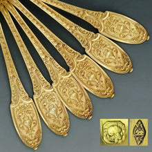 Load image into Gallery viewer, french antique silver flatware handles empire pattern