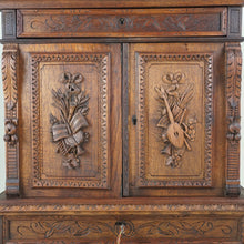 Load image into Gallery viewer, carved wood doors antique french Victorian baroque jewelry cabinet box
