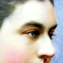 Load image into Gallery viewer, Antique French Hand Painted Porcelain Portrait Plaque of a Lady, Signed E. Yvetot