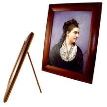 Load image into Gallery viewer, Antique French Hand Painted Porcelain Portrait Plaque of a Lady, Signed E. Yvetot