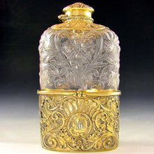 Load image into Gallery viewer, Antique Art Nouveau GORHAM Sterling Silver & Glass Flask,