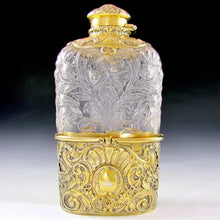 Load image into Gallery viewer, Antique Art Nouveau GORHAM Sterling Silver & Glass Flask,