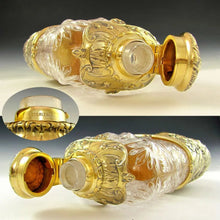 Load image into Gallery viewer, Antique Art Nouveau GORHAM Sterling Silver & Glass Flask,