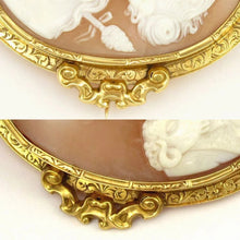 Load image into Gallery viewer, 18k antique brooch detail, hand crafted craftsmanship, rococo ornate scroll, French