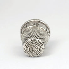 Load image into Gallery viewer, Antique French .800 Silver Sewing Thimble, Greek Key Design