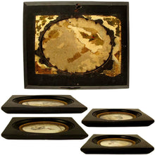 Load image into Gallery viewer, Rare Antique French Hand Painted Miniature Portrait Painting of a Hound Dog