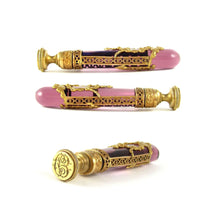 Load image into Gallery viewer, Antique French Napoleon III Empire Cut Crystal & Gilt Bronze Writing Desk Set, Wax Seal & Page Turner