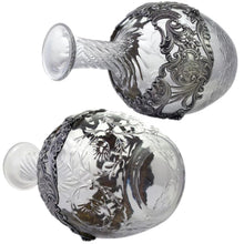 Load image into Gallery viewer, Antique French sterling silver cut glass water carafe jug