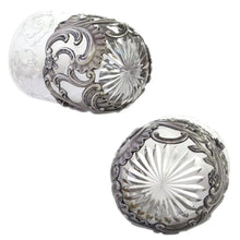 Load image into Gallery viewer, Antique French Sterling Silver Cut Crystal Bedside Carafe Tumble Up